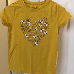 Yellow short sleeve honey bee shirt